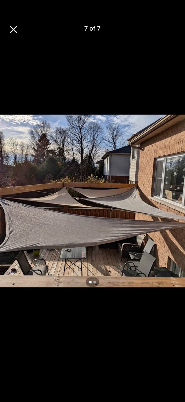 4 Sunshade canopies UV and water resistant