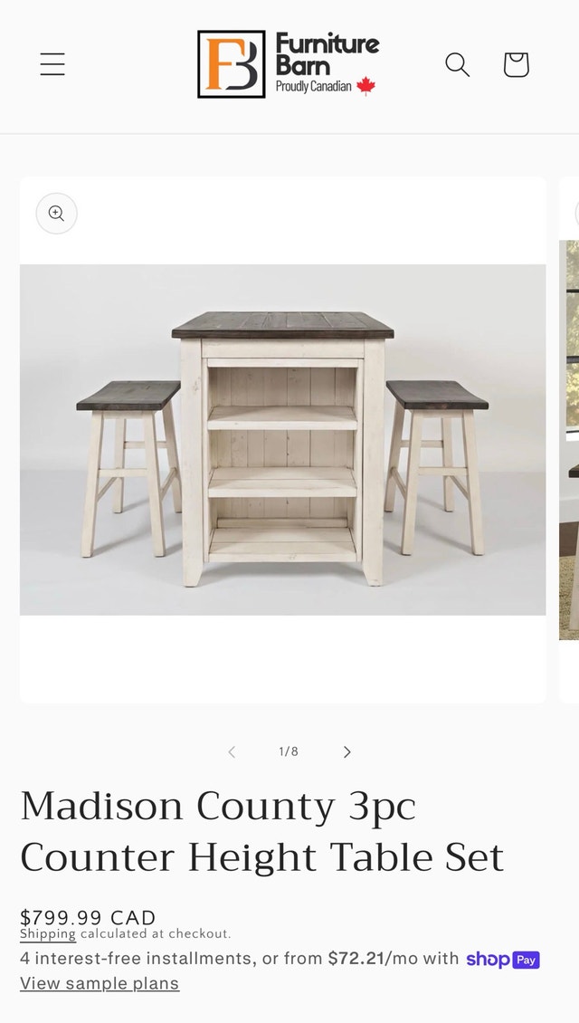 Counter height table - make an offer and take it