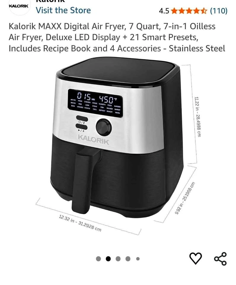 Kalorik MAXX 7-Quart Air Fryer