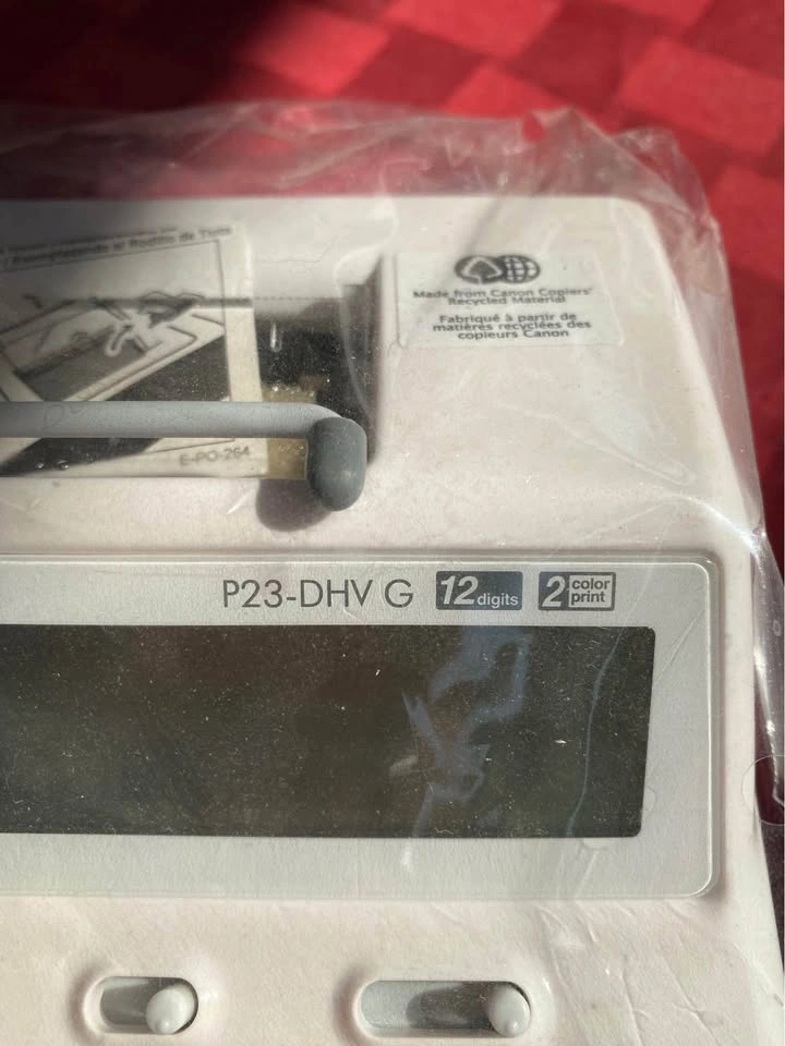 Canon P23-DHV-3 12-Digit Printing Calculator - photo 2