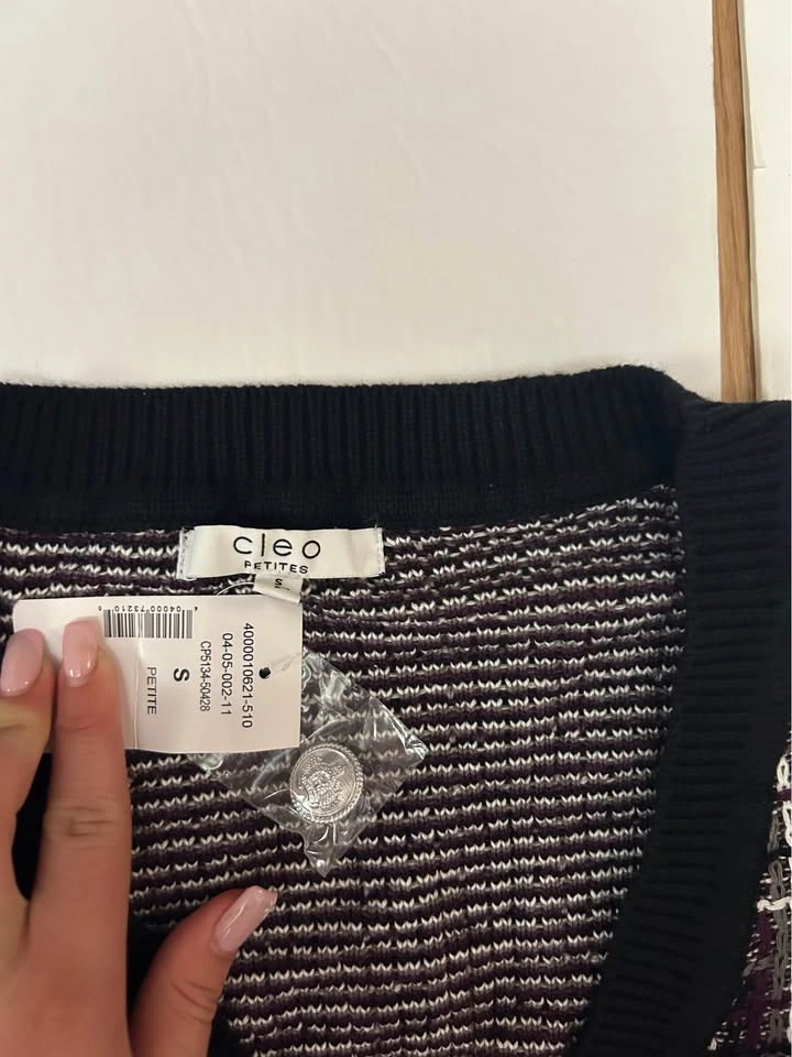 BNWT Black & White Tweed Cardigan – Size S - photo 4