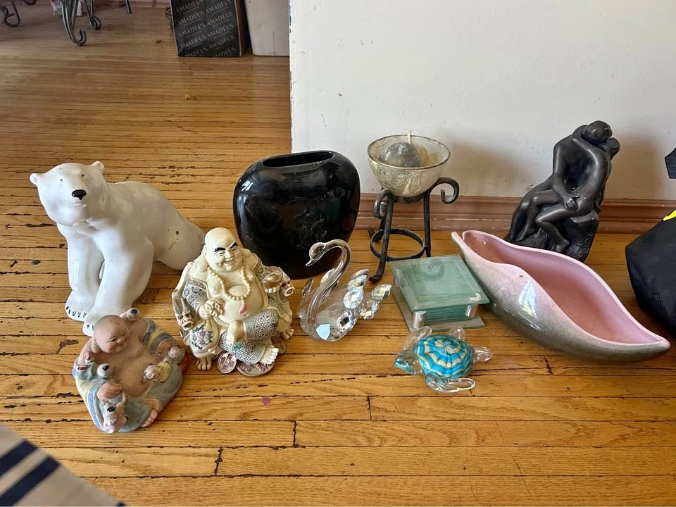 Assorted Decorative Figurines and Home Decor Lot