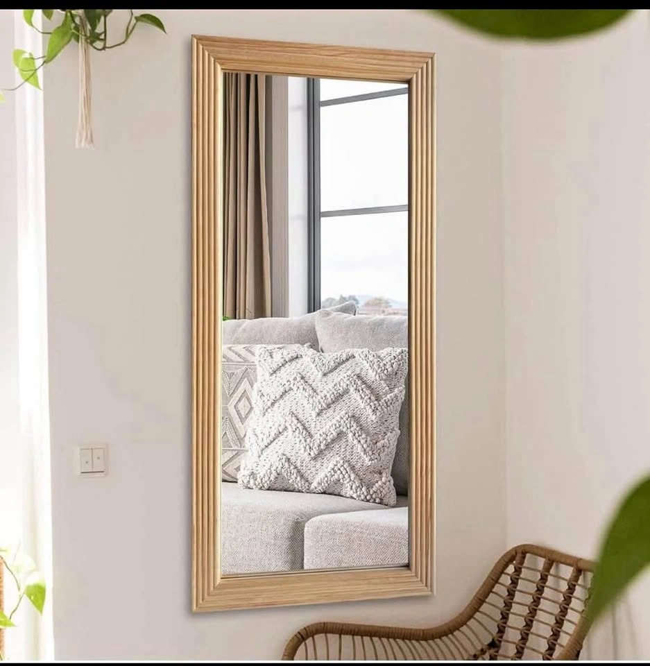 DAOYIJIAJU Rustic Wooden Framed Mirror (36x24")