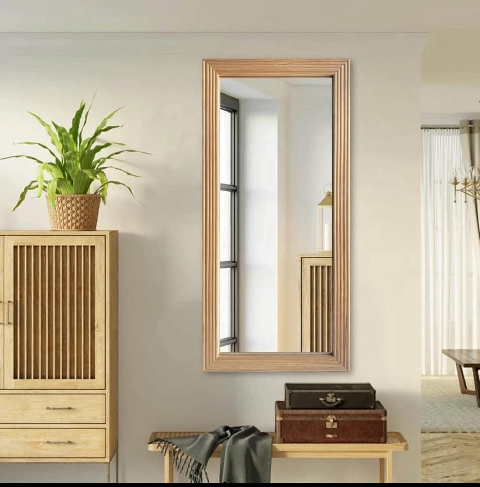 DAOYIJIAJU Rustic Wooden Framed Mirror (36x24") - photo 3