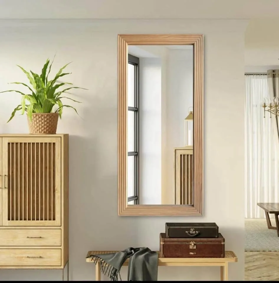 DAOYIJIAJU Rustic Wooden Framed Mirror (36x24") - photo 3