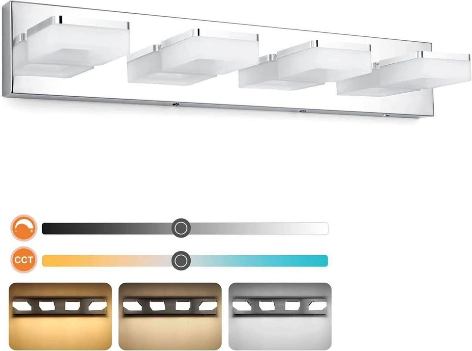 Chrome 4-Light Vanity LED Fixture