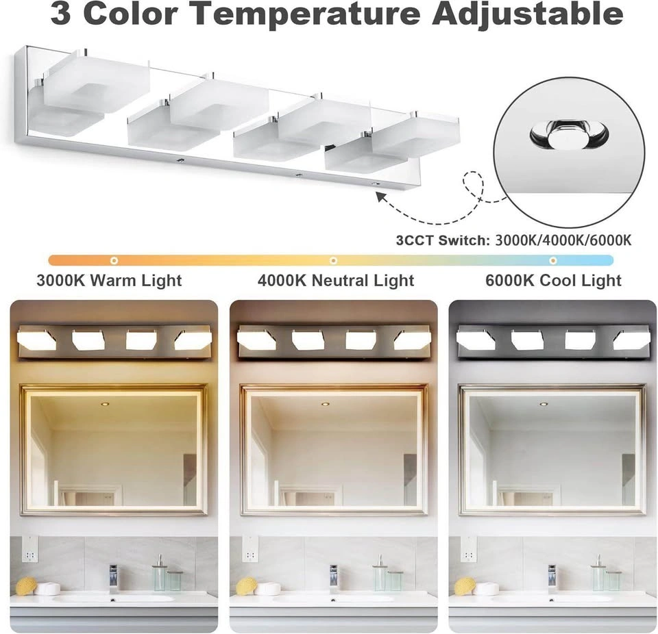 Chrome 4-Light Vanity LED Fixture - photo 2
