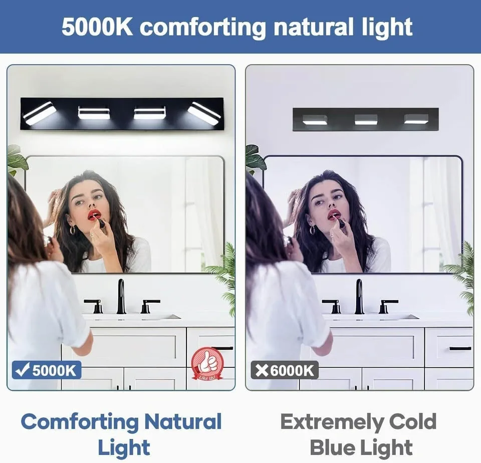 360 LED Vanity Light, Matte Black - photo 3