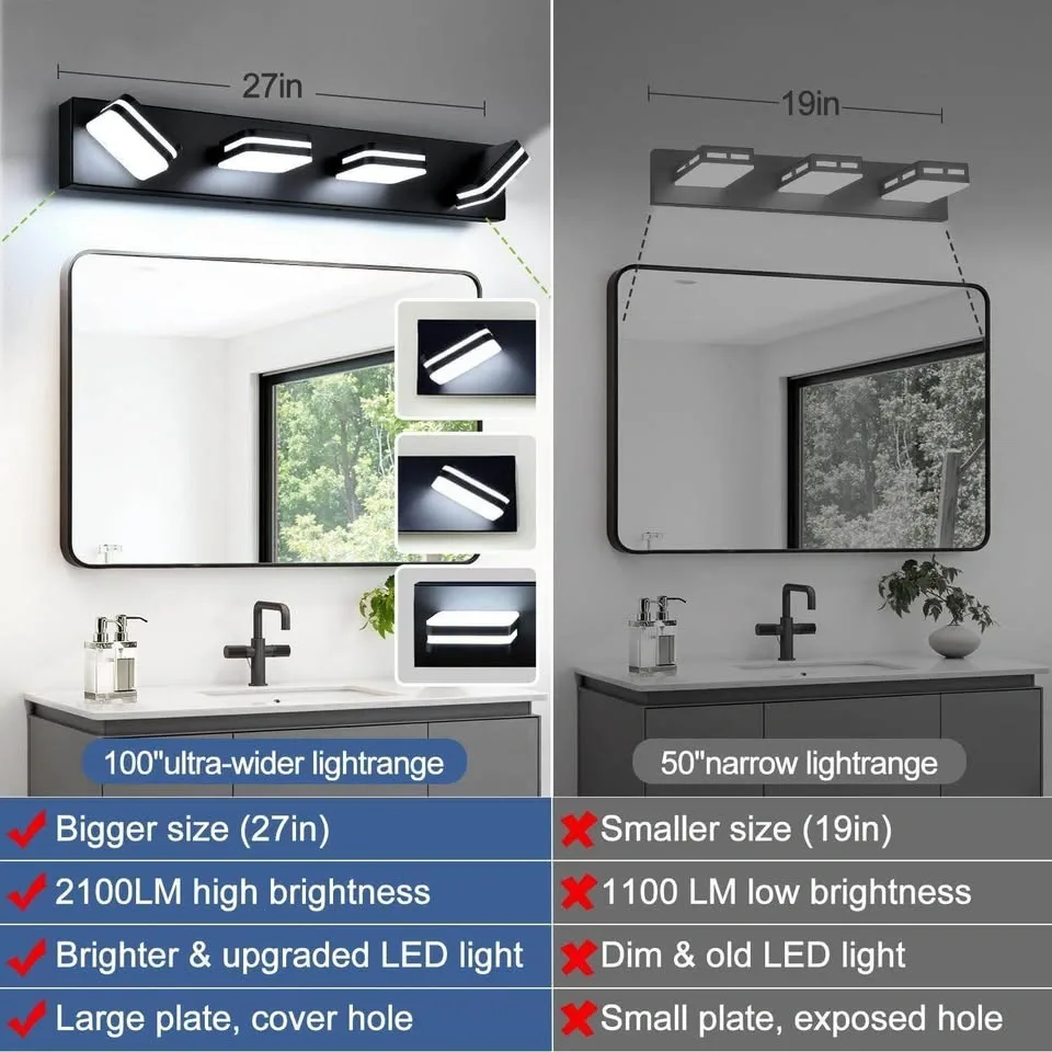 360 LED Vanity Light, Matte Black - photo 4