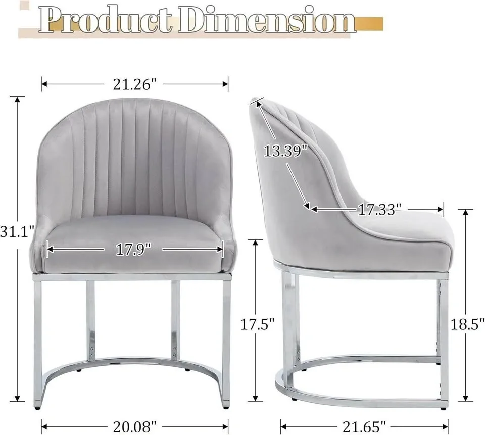 Velvet Dining Chairs Set of 4 - photo 3