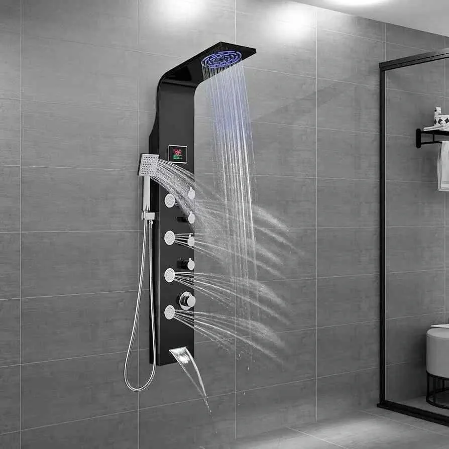 Rovate Rainfall Waterfall Shower Panels Tower