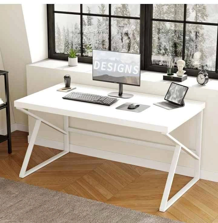 HSH White Computer Desk, Modern Wood Home Office Desk