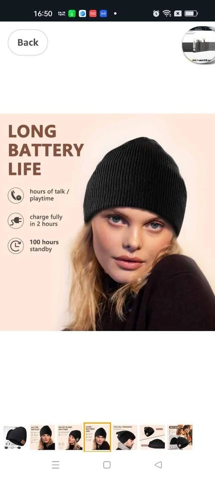 Men's Bluetooth Beanie, Unisex Bluetooth - photo 4