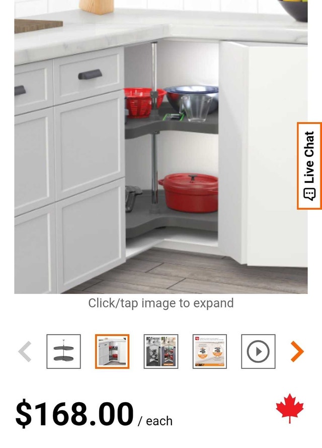 lazy suzan Richelieu Kitchen Cabinet Corner Organizer - photo 4