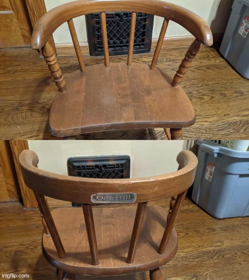 LOT OF 2 OAK HILL MINI KIDS OR DOLL WOODEN CHAIR - photo 2