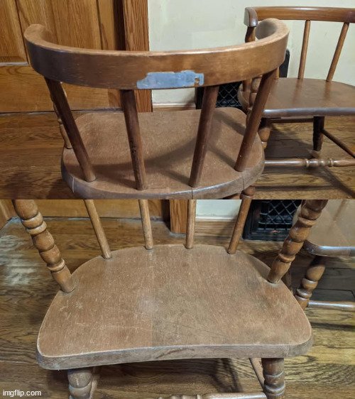 LOT OF 2 OAK HILL MINI KIDS OR DOLL WOODEN CHAIR - photo 4