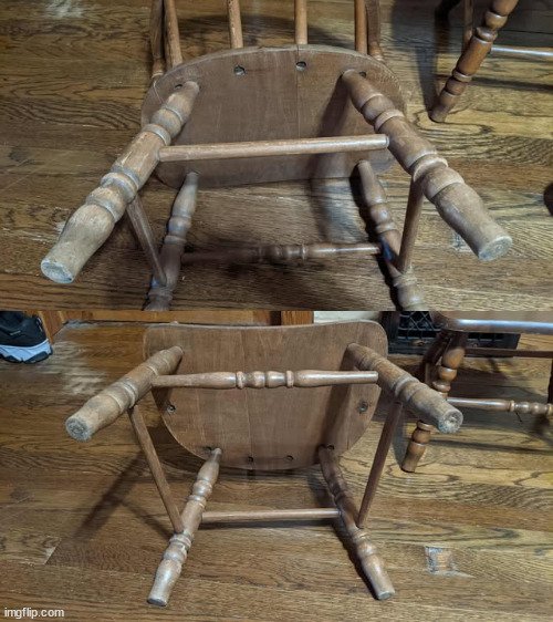 LOT OF 2 OAK HILL MINI KIDS OR DOLL WOODEN CHAIR - photo 5