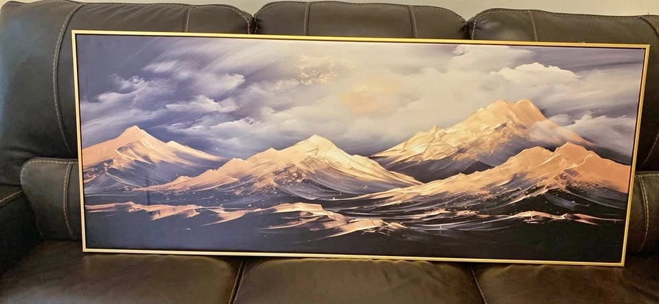 Mountain Landscape Framed Canvas Wall Art