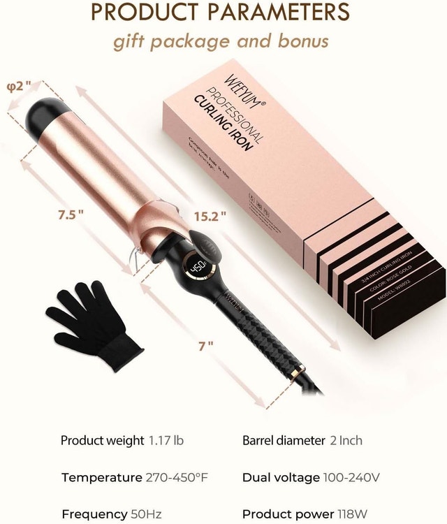 WEEYUM Professional Curling Iron - Rose Gold - photo 3