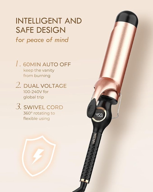 WEEYUM Professional Curling Iron - Rose Gold - photo 4