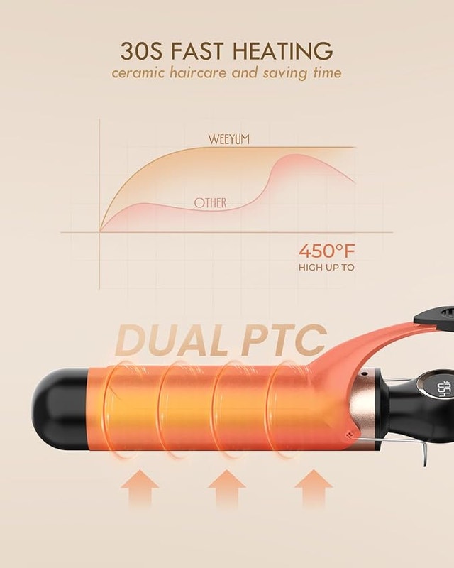 WEEYUM Professional Curling Iron - Rose Gold - photo 5