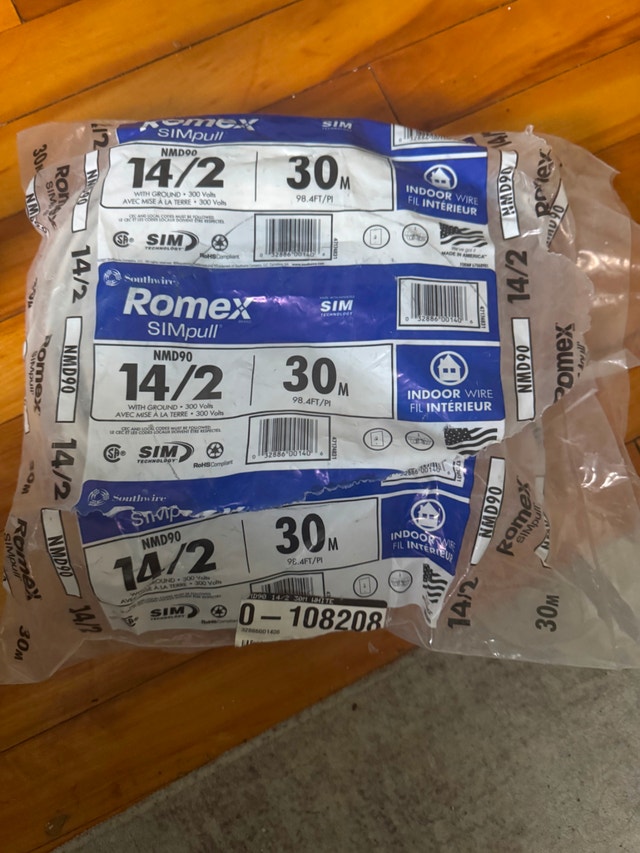 Roll of 14/2 electric wire
