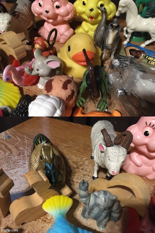HUGE LOT OF ANIMAL FIGURES TOYS VINTAGE PLASTIC FISH - photo 3