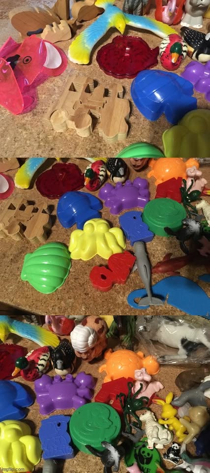 HUGE LOT OF ANIMAL FIGURES TOYS VINTAGE PLASTIC FISH - photo 5