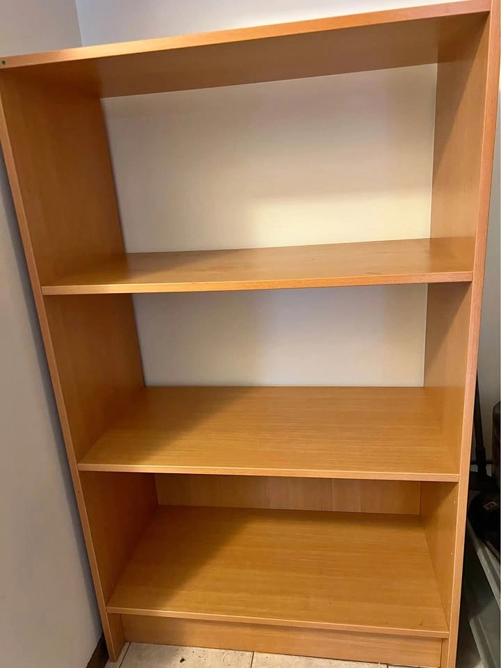 Wooden 3-Shelf Bookcase