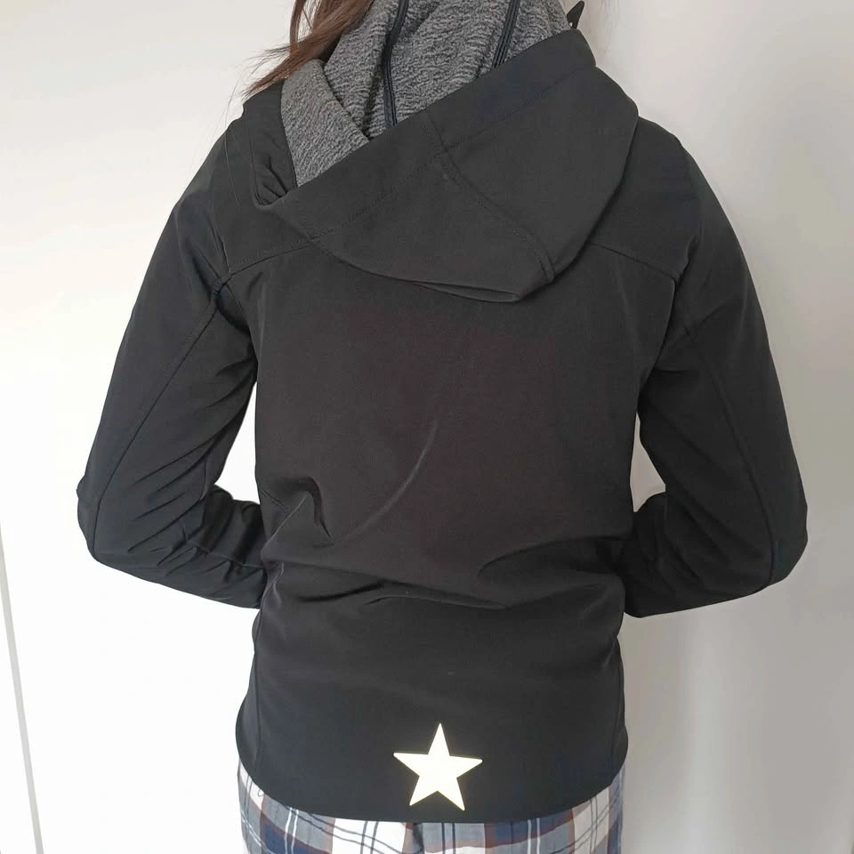 Girls' Black Hooded Waterproof Raincoat - photo 2