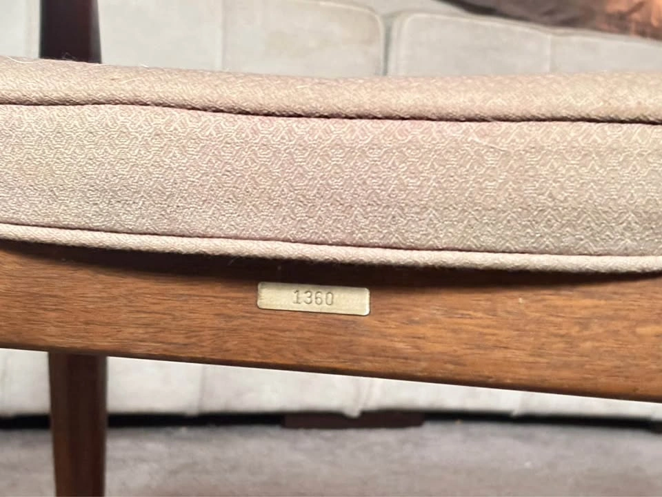 Pair of Vintage 1950s Mid-Century Modern Walnut Armchairs - photo 3