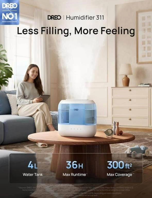 Dreo HM311 4L Top Fill Cool Mist Humidifier — Brand New - photo 3