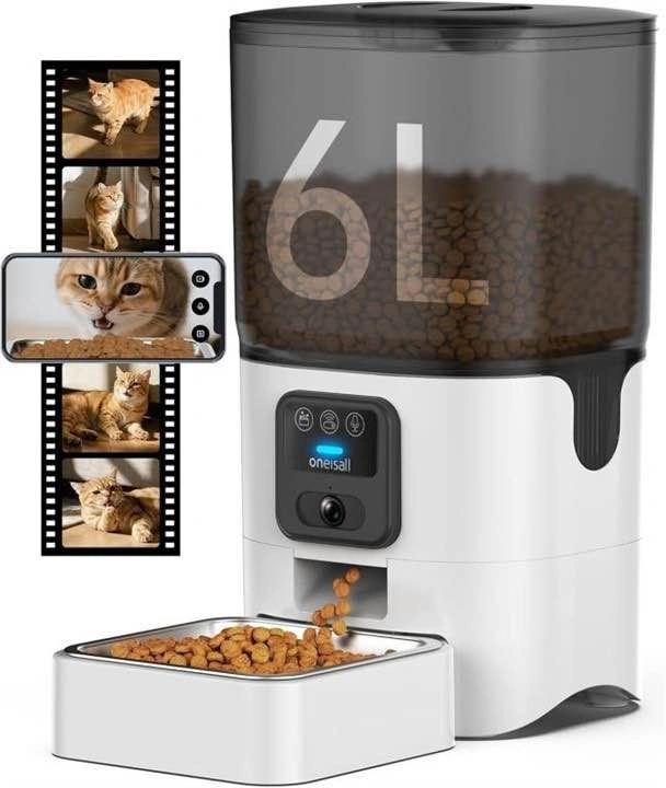 oneisall Automatic Cat Feeder with Camera & 5G WiFi — BRAND NEW - photo 2