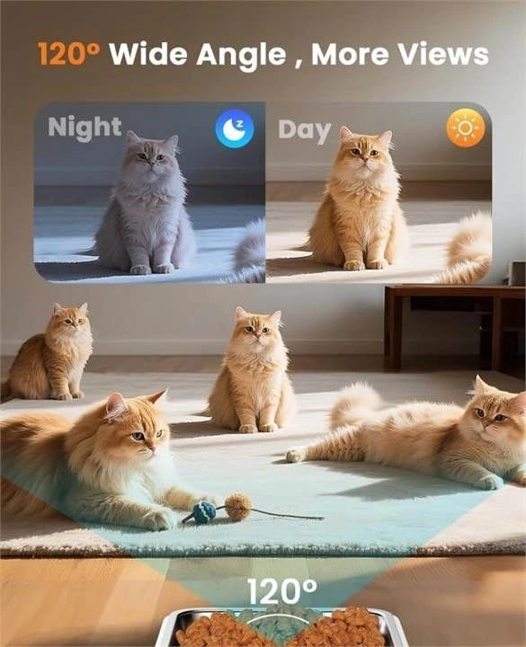 oneisall Automatic Cat Feeder with Camera & 5G WiFi — BRAND NEW - photo 3