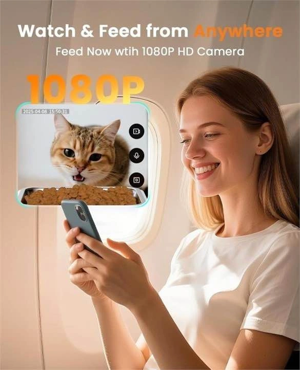oneisall Automatic Cat Feeder with Camera & 5G WiFi — BRAND NEW - photo 4