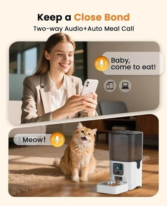 oneisall Automatic Cat Feeder with Camera & 5G WiFi — BRAND NEW - photo 5