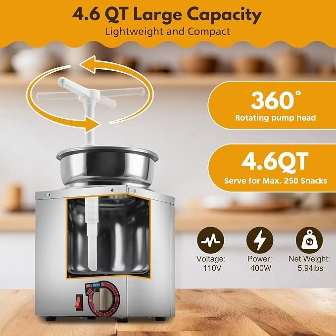 Fulgutonit Commercial Electric Nacho Cheese Dispenser (4.6Qt) – - photo 3
