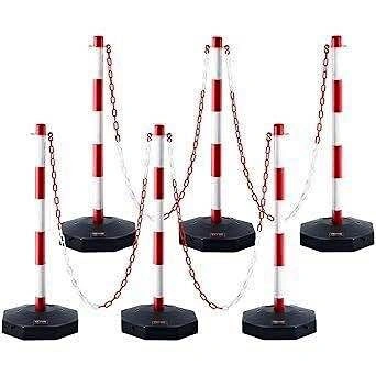 VEVOR Adjustable Traffic Delineator Post Cones, 6-Pack