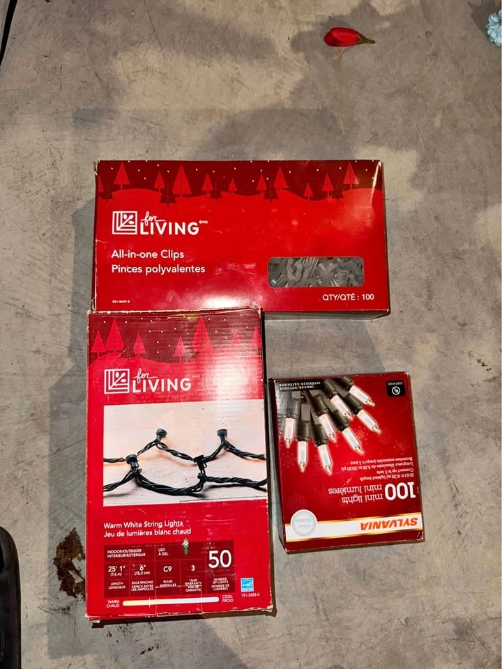 String light and clips (New)