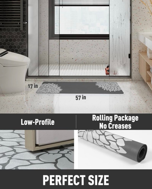 Diatomaceous Earth Bath Mat 17x57 - Brand New - photo 2