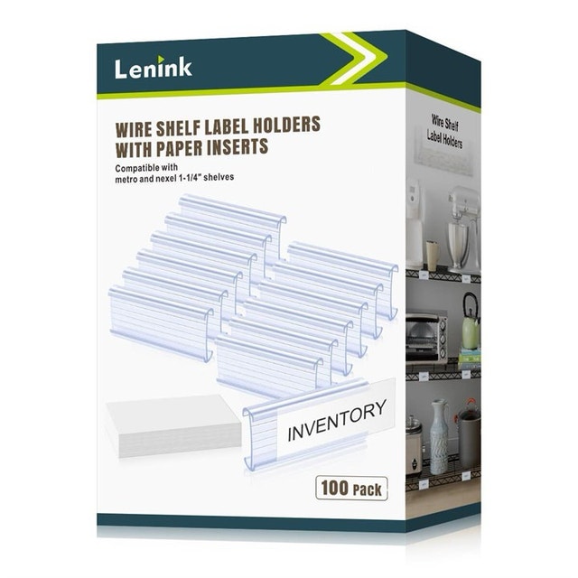 Lenink Wire Shelf Label Holders
