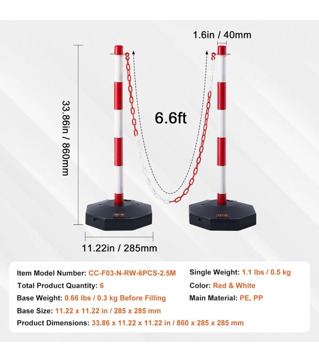 VEVOR Safety Warning Post Set - photo 2
