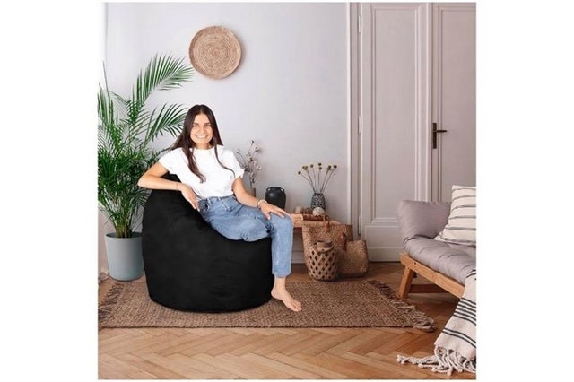 Norka Bean Bag Chair - Brand New In Box - Black/Tan - photo 5