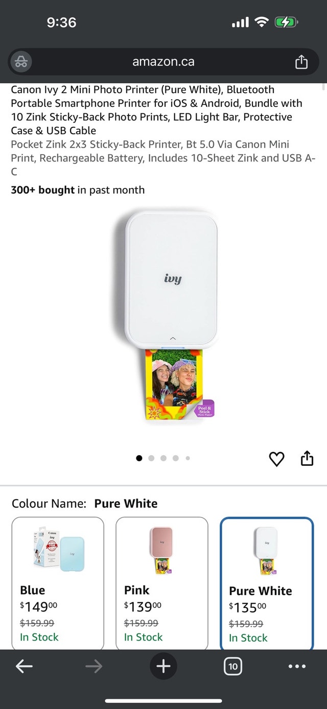 Canon IVY 2 Mini Photo Printer