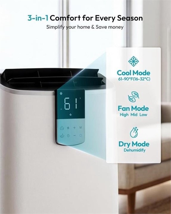 ❄️ Euhomy Smart Portable Air Conditioner – 12,000 BTU, WiFi - photo 2