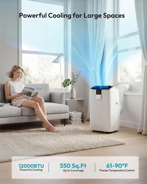 ❄️ Euhomy Smart Portable Air Conditioner – 12,000 BTU, WiFi - photo 3