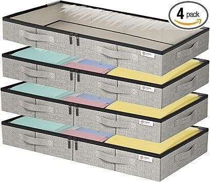 YearningHome Under Bed Storage Containers 4 Pack