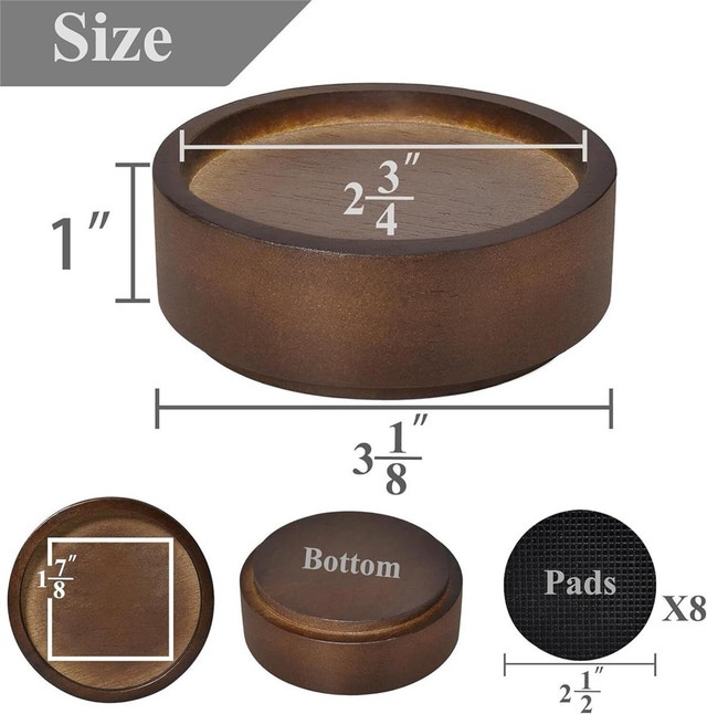 Sopicoz Wood Bed Risers 1" – 4 Pack, Brand New - photo 2