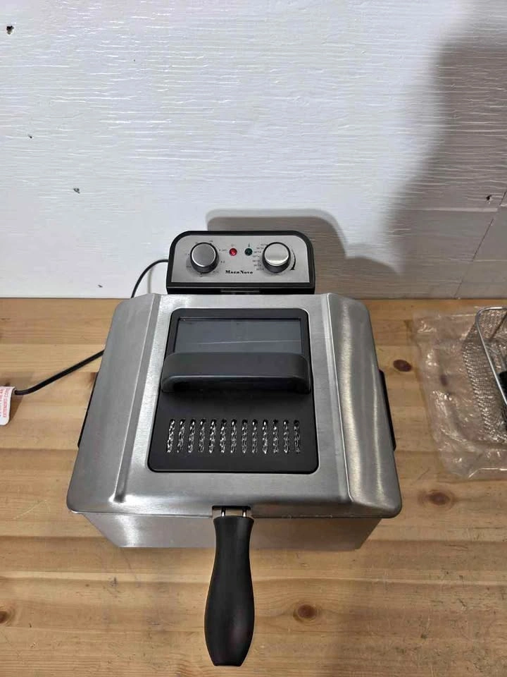 Stainless Steel Deep Fryer with Triple Basket