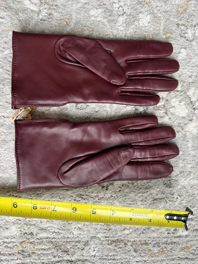 Massimo Dutti Leather Gloves for women